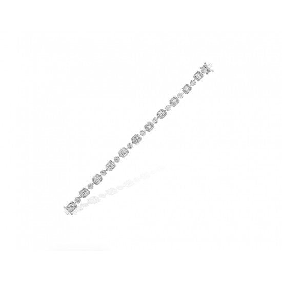 Диамантена гривна от бяло злато 3.60 карата